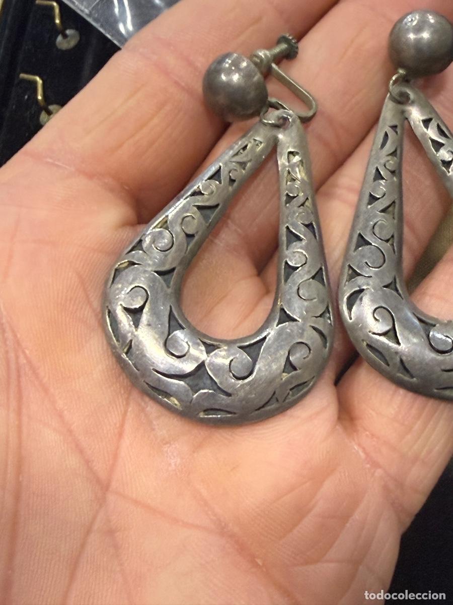 Joyeria: Bonito pendientes antiguos, plata - Foto 2
