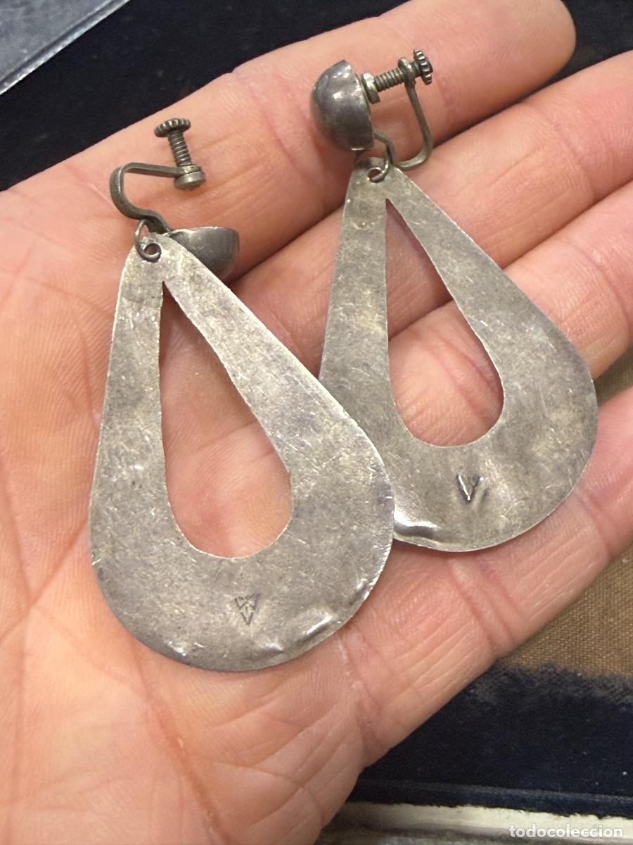 Joyeria: Bonito pendientes antiguos, plata - Foto 4