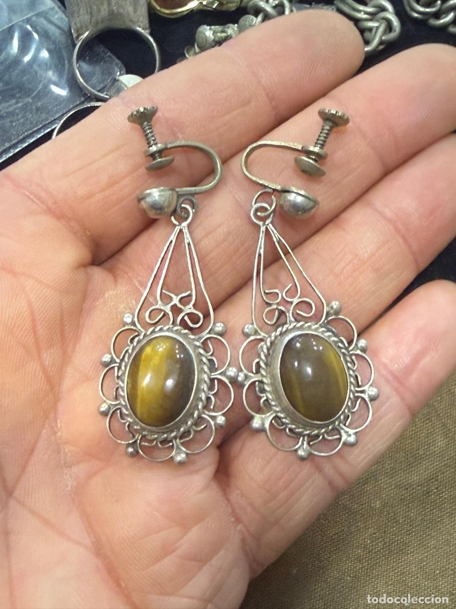 Joyeria: Bonito pendientes antiguos, plata - Foto 1