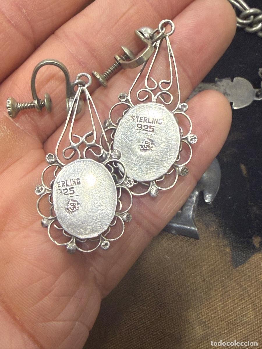 Joyeria: Bonito pendientes antiguos, plata - Foto 3