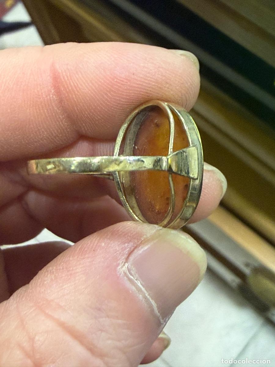 Joyeria: Bonito anillo oro de 9 klts y &aacute;mbar - Foto 3