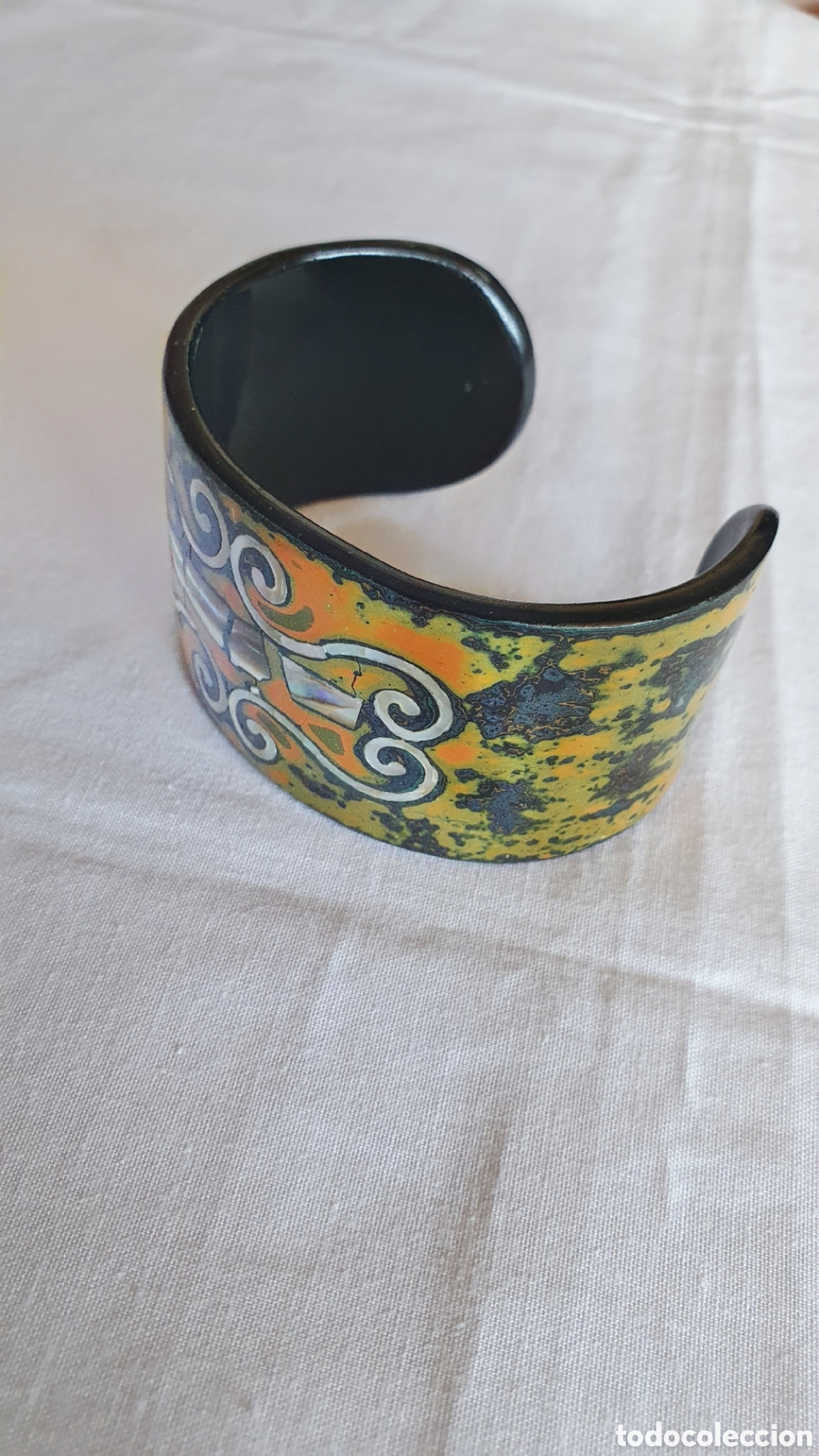 Joyeria: Brazalete vintage con incrustaciones de n&aacute;car - Foto 2