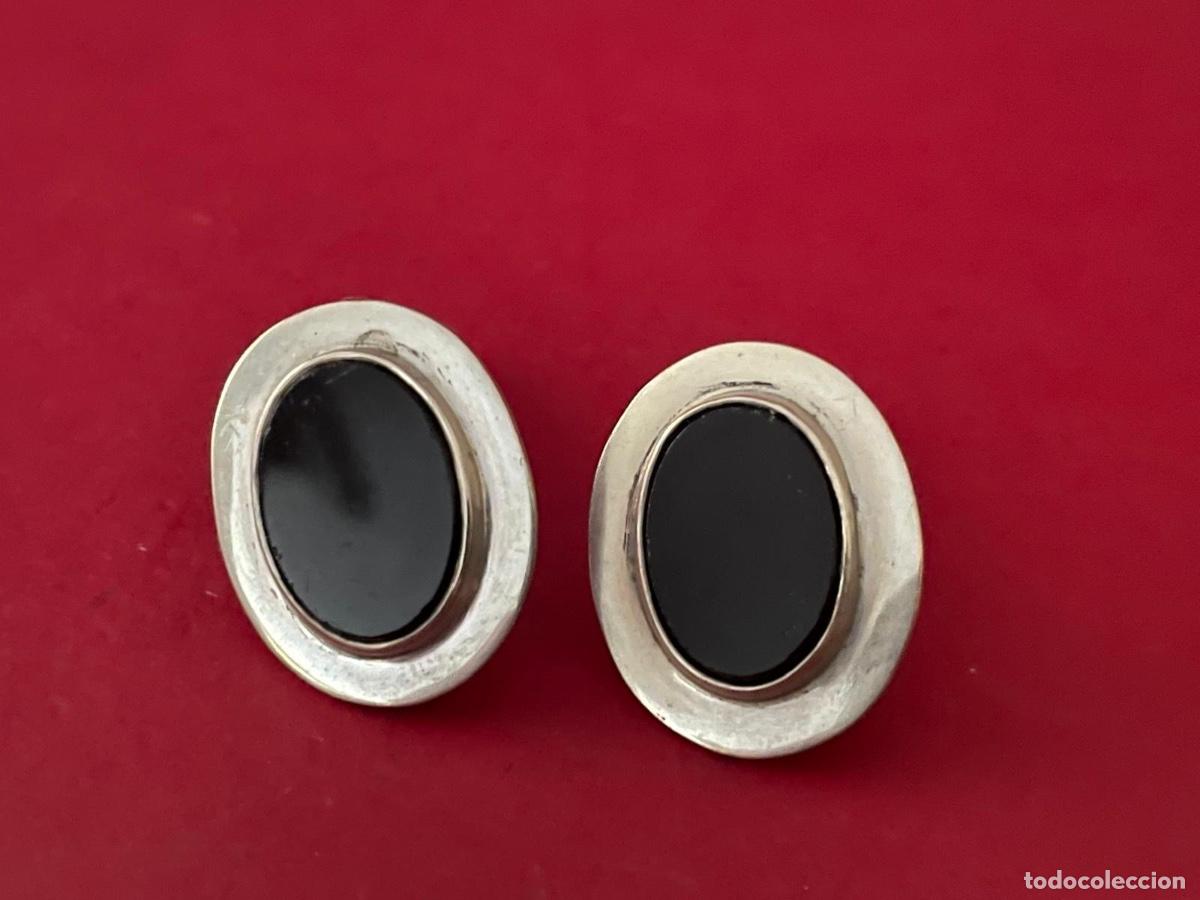 Joyeria: GEMELOS EN PLATA Y ONIX A&Ntilde;OS 60 ( SIN USO ) - Foto 1