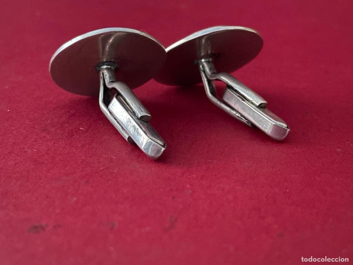 Joyeria: GEMELOS EN PLATA Y ONIX A&Ntilde;OS 60 ( SIN USO ) - Foto 2
