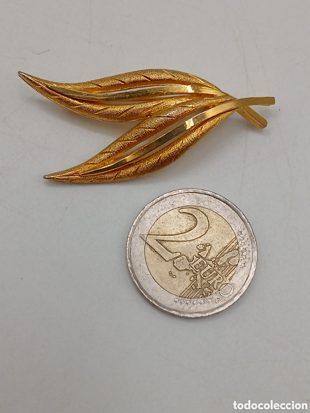 Joyeria: Broche metal dorado 1970s - Foto 2