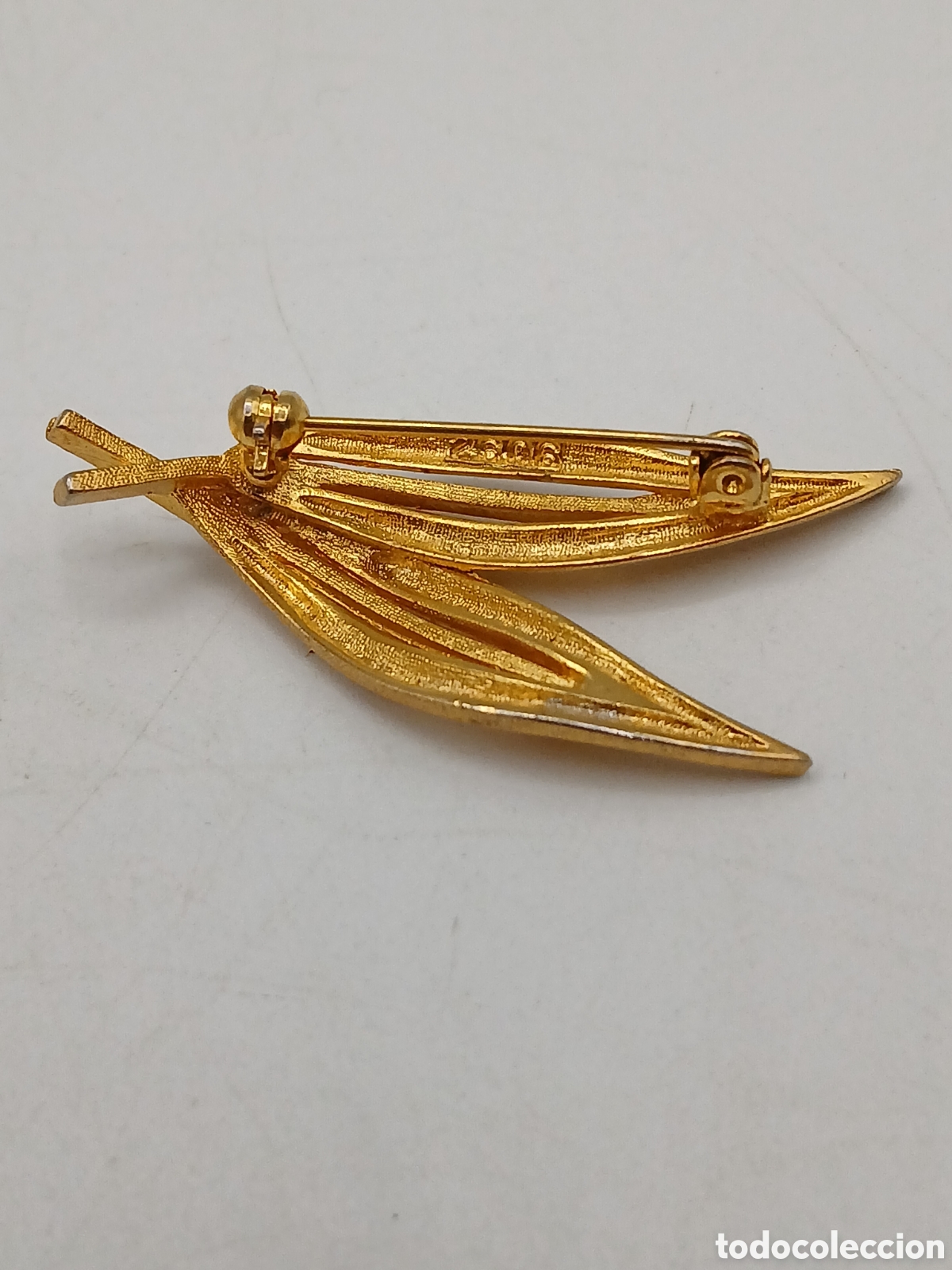 Joyeria: Broche metal dorado 1970s - Foto 3