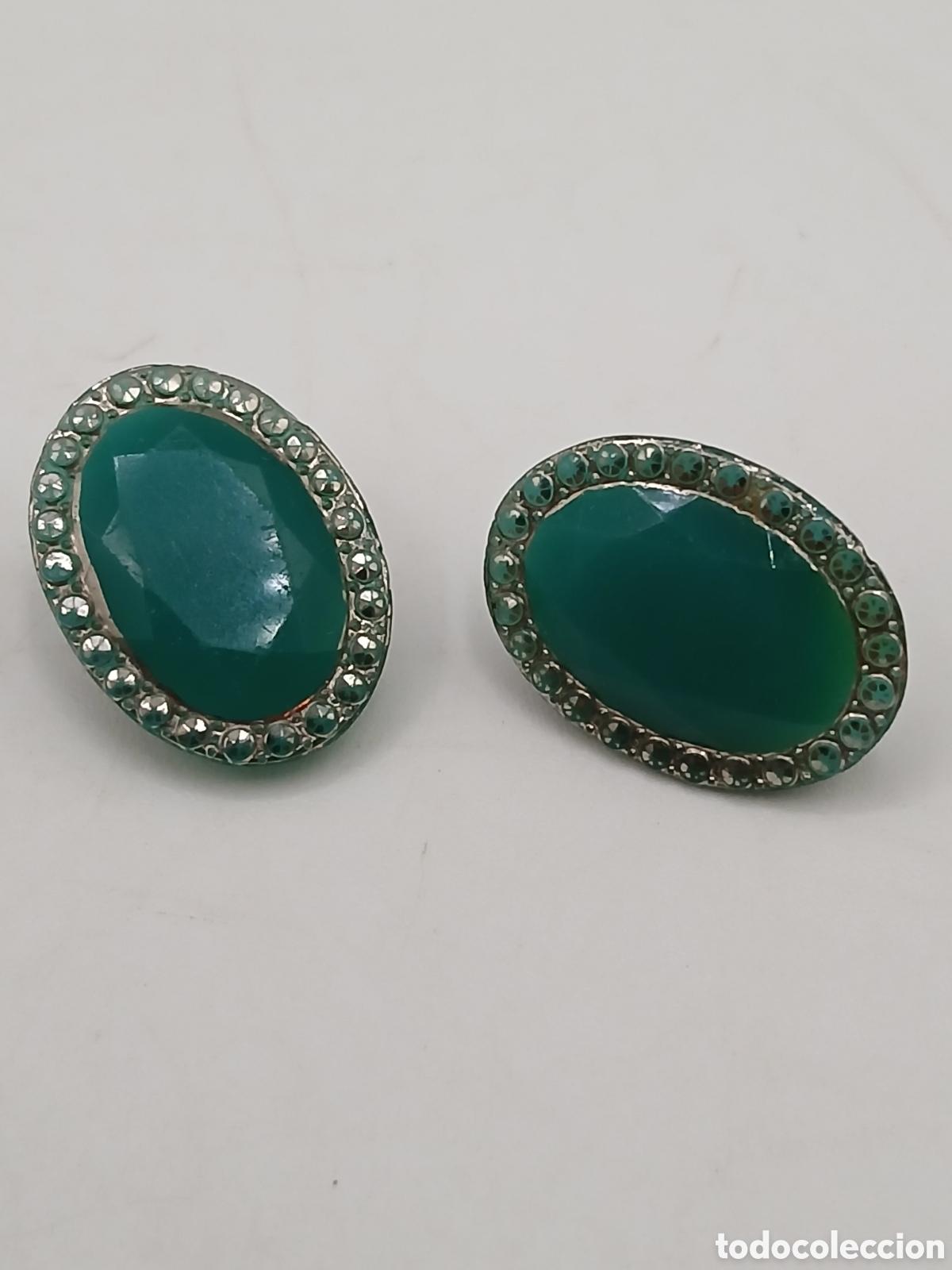 Joyeria: Pendientes &Aacute;gata verde y lat&oacute;n - Foto 2