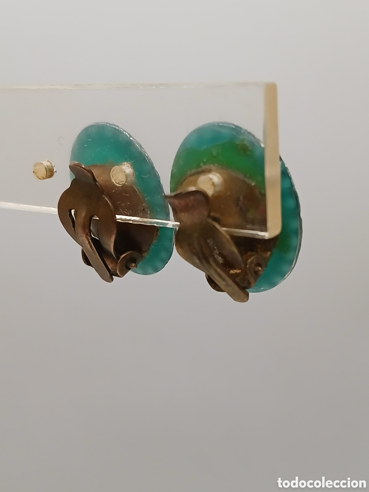 Joyeria: Pendientes &Aacute;gata verde y lat&oacute;n - Foto 5