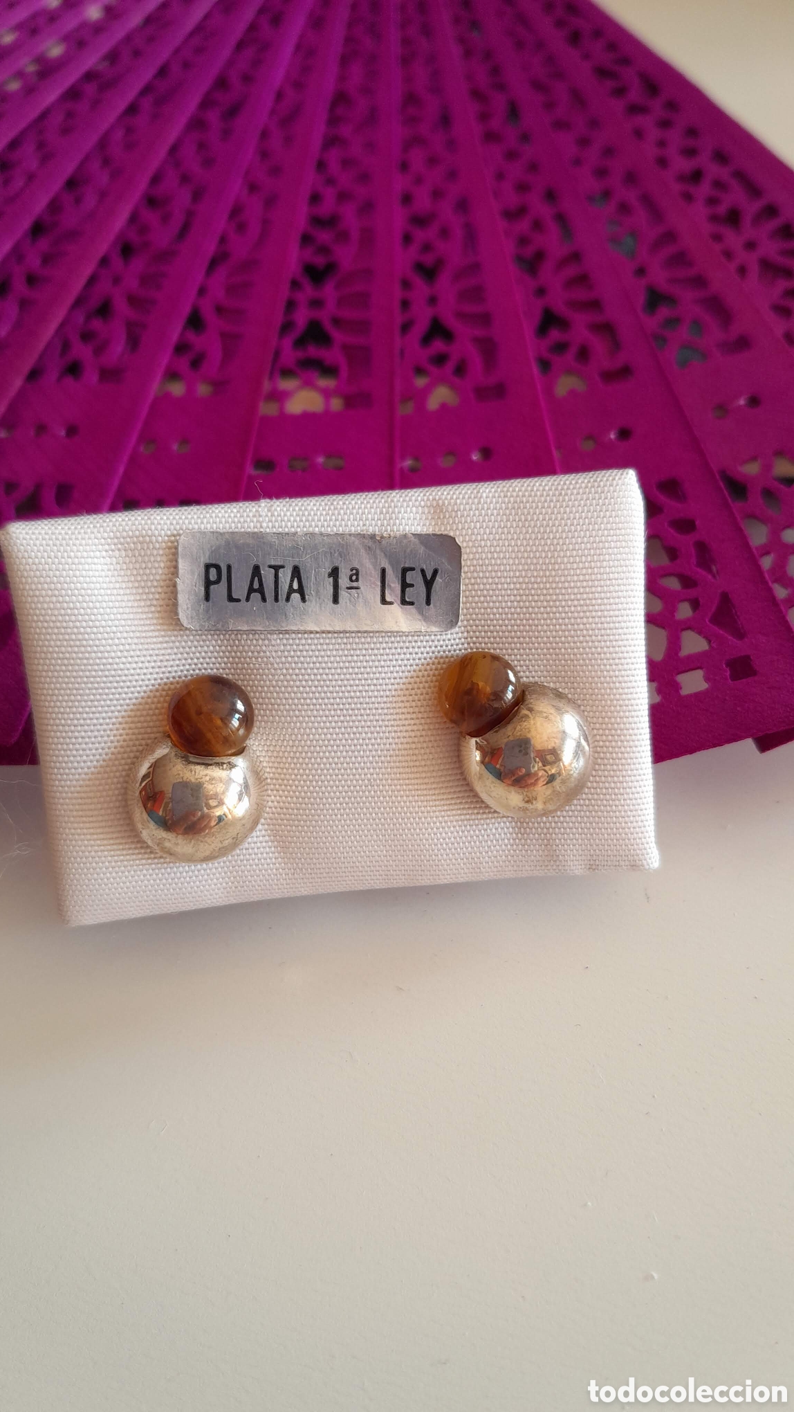 Joyeria: PENDIENTES DE PLATA DE LEY Y CONCHA. PRESION - Foto 7