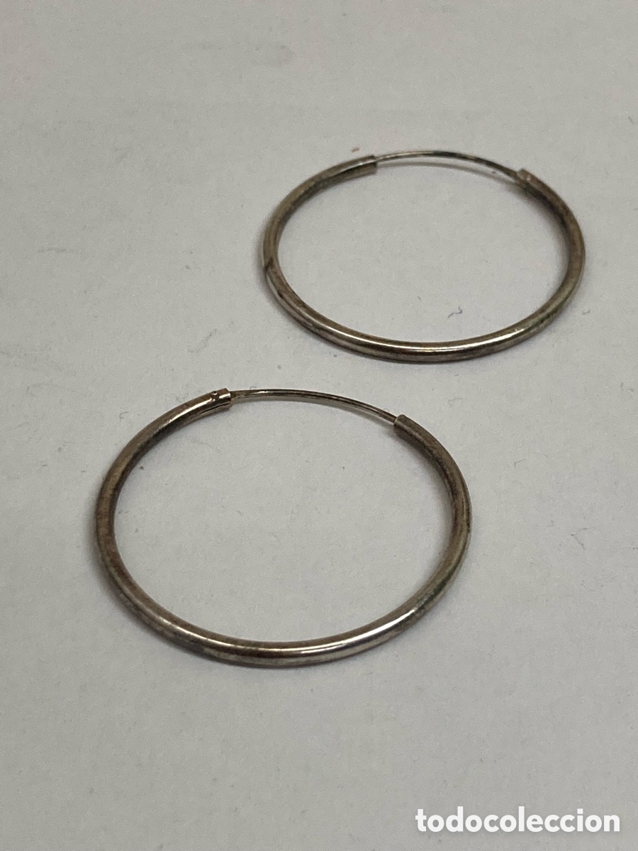 Joyeria: Pendientes criollas de plata /P433-1 - Foto 1