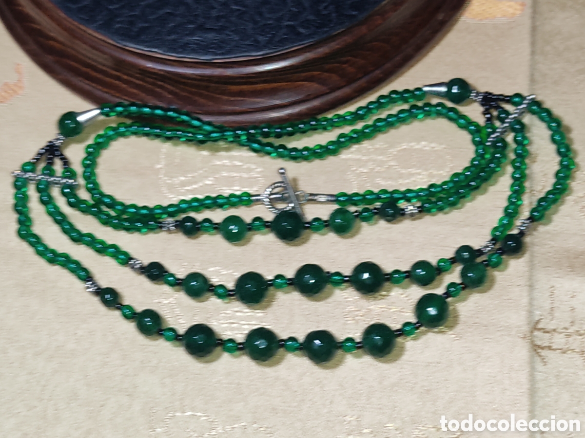 Joyeria: Collar tibetano de jadeita verde - Foto 3