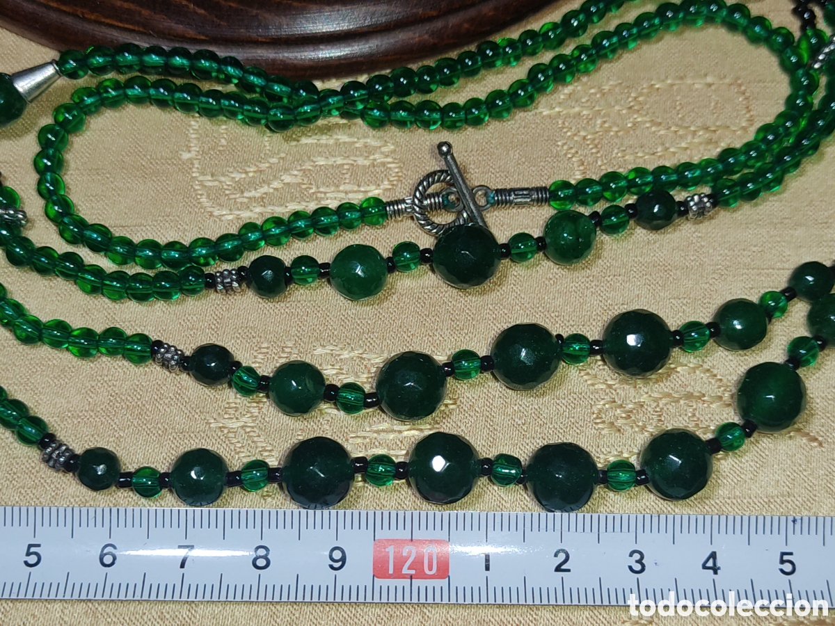 Joyeria: Collar tibetano de jadeita verde - Foto 4