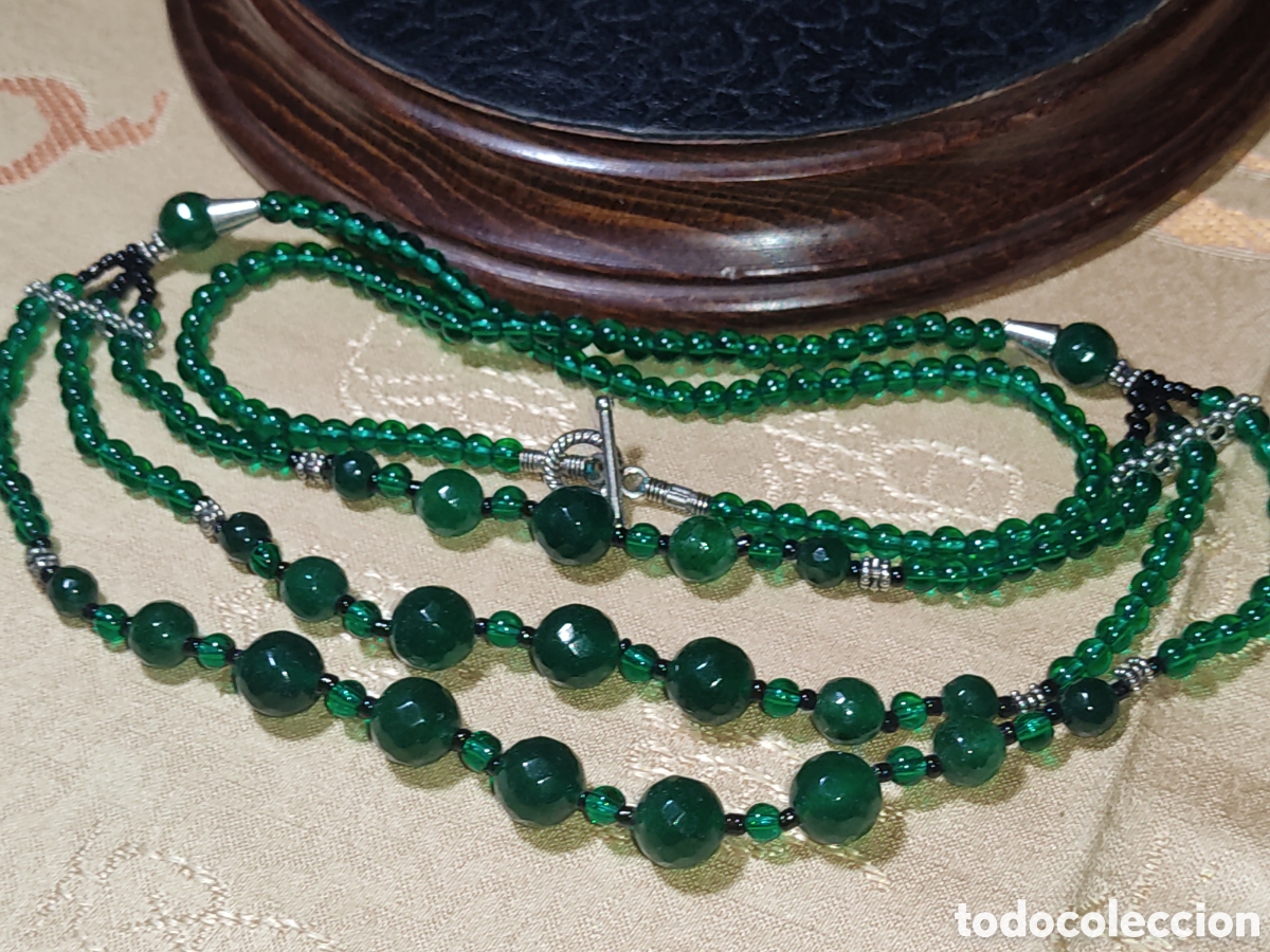 Joyeria: Collar tibetano de jadeita verde - Foto 5