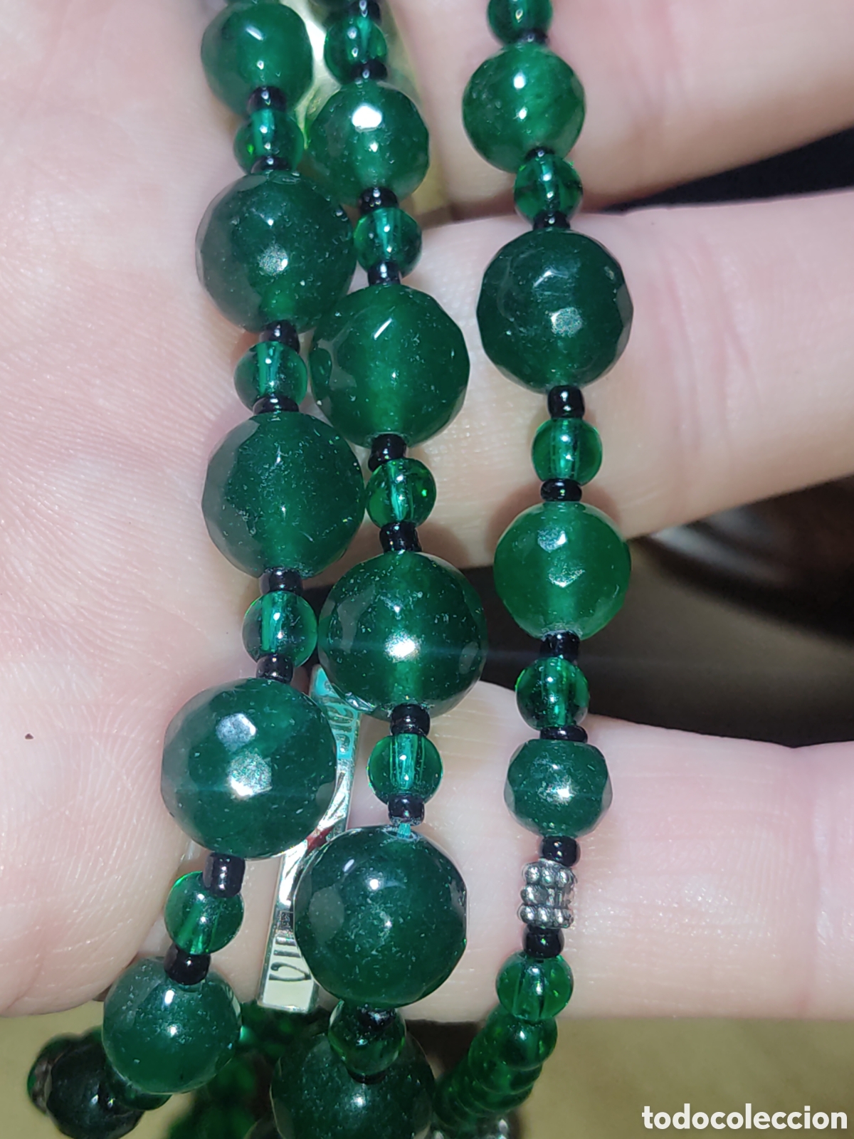 Joyeria: Collar tibetano de jadeita verde - Foto 7