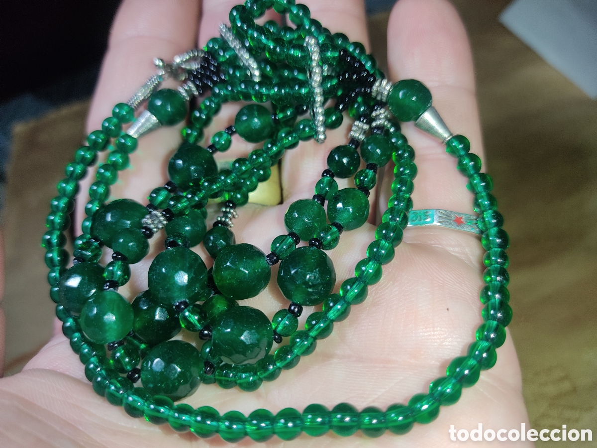 Joyeria: Collar tibetano de jadeita verde - Foto 10