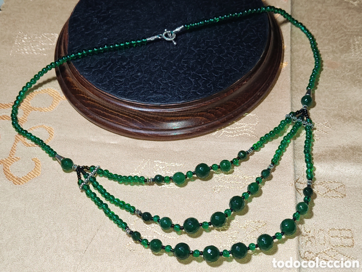 Joyeria: Collar tibetano de jadeita verde - Foto 1