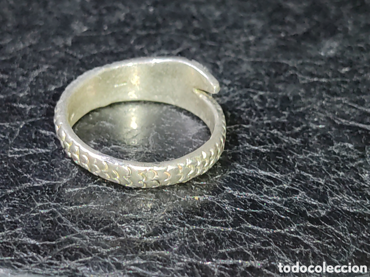 Joyeria: Anillo serpiente plateada.Vintage. - Foto 6