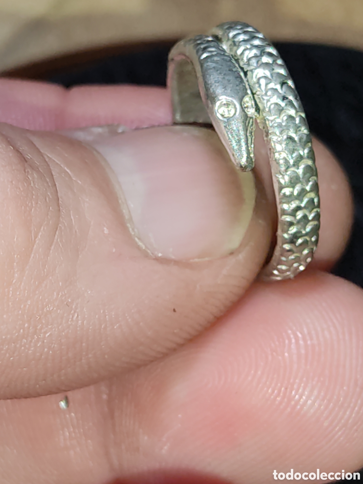 Joyeria: Anillo serpiente plateada.Vintage. - Foto 1