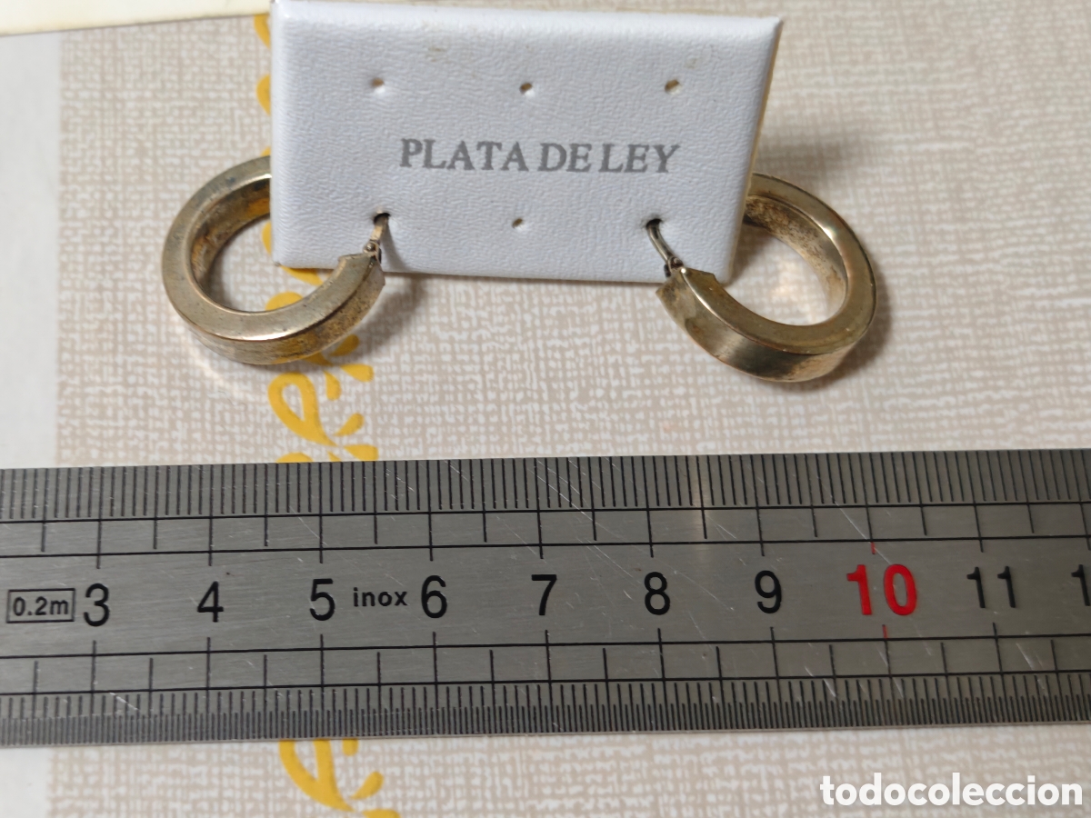Joyeria: Pendientes en plata de ley sobre dorado - Foto 8