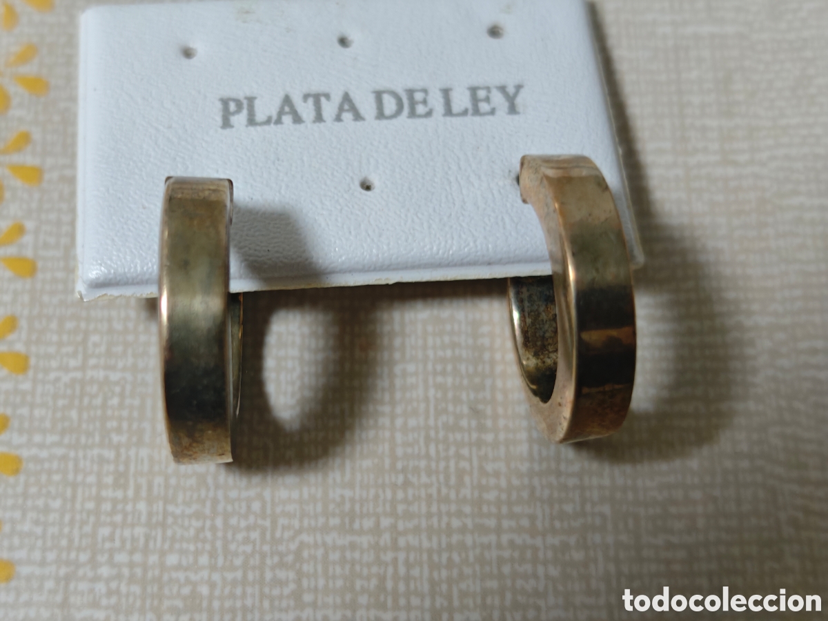 Joyeria: Pendientes en plata de ley sobre dorado - Foto 1