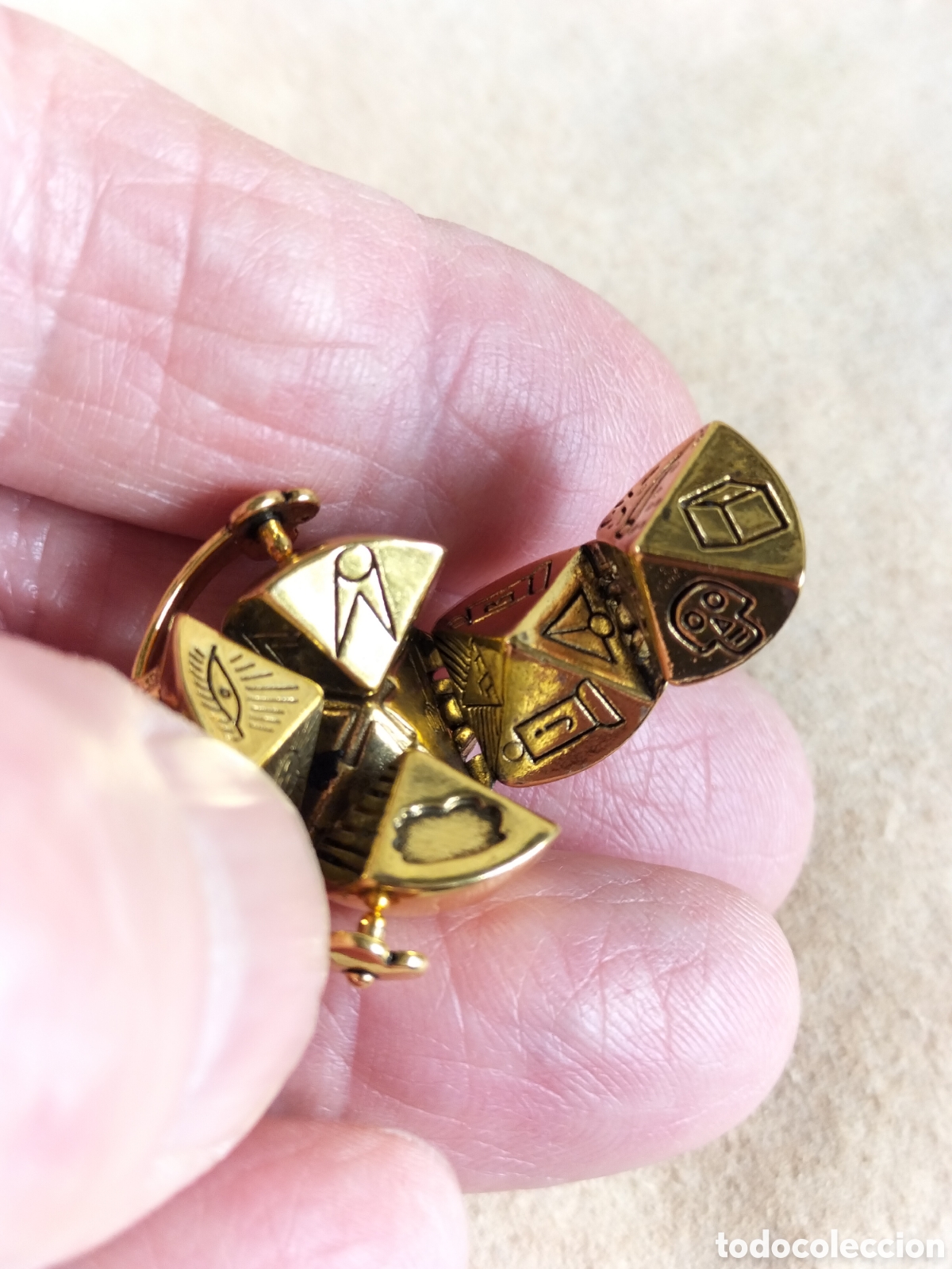 Joyeria: Vintage brass masonic ball - Foto 4