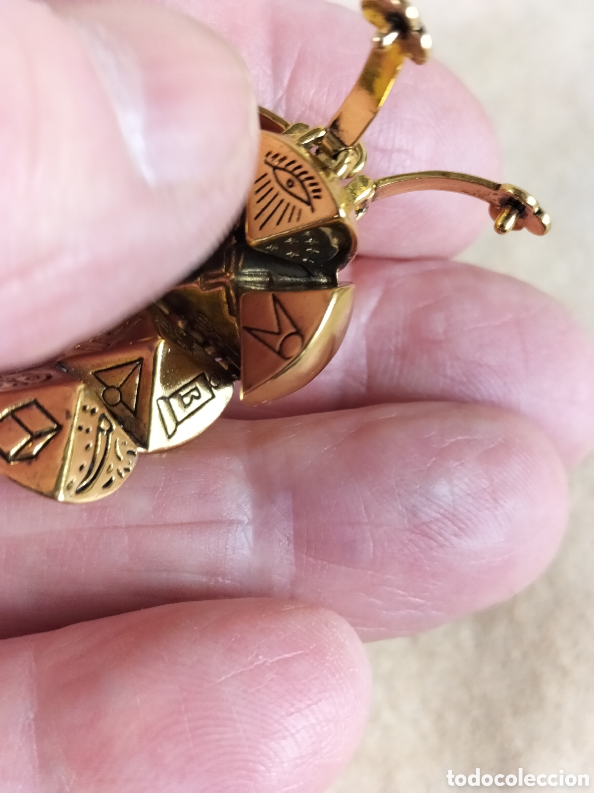 Joyeria: Vintage brass masonic ball - Foto 5