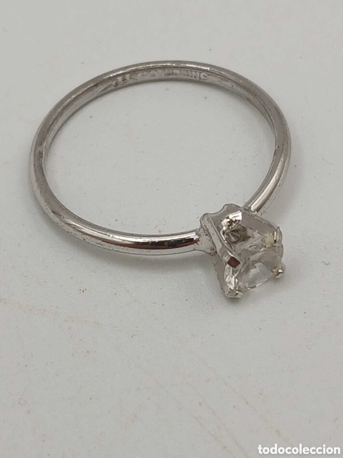Joyeria: Anillo de pedida plata 925mls y diamante - Foto 1