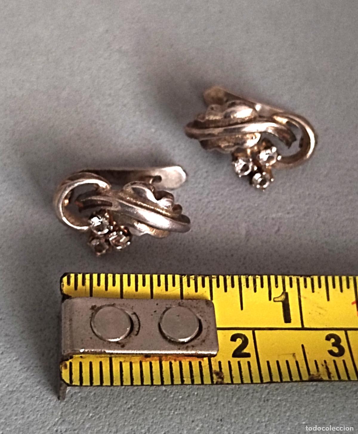 Joyeria: Pendientes de plata de ley con circonitas, cierre de pala catal&aacute;n. - Foto 2