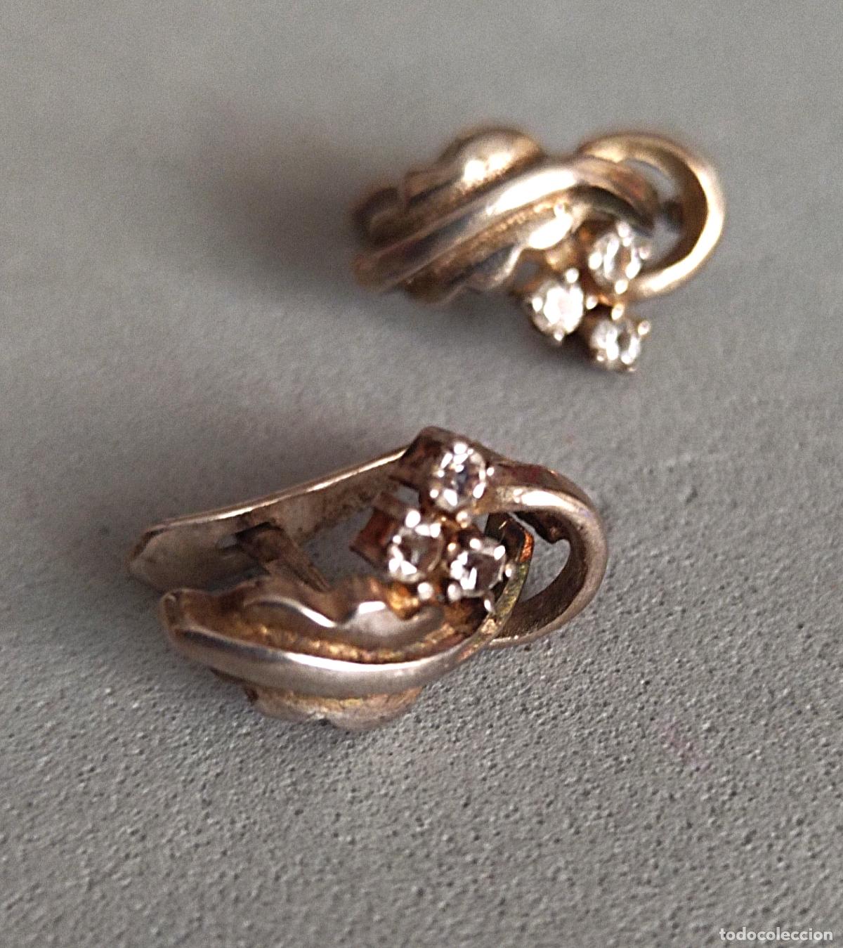 Joyeria: Pendientes de plata de ley con circonitas, cierre de pala catal&aacute;n. - Foto 4