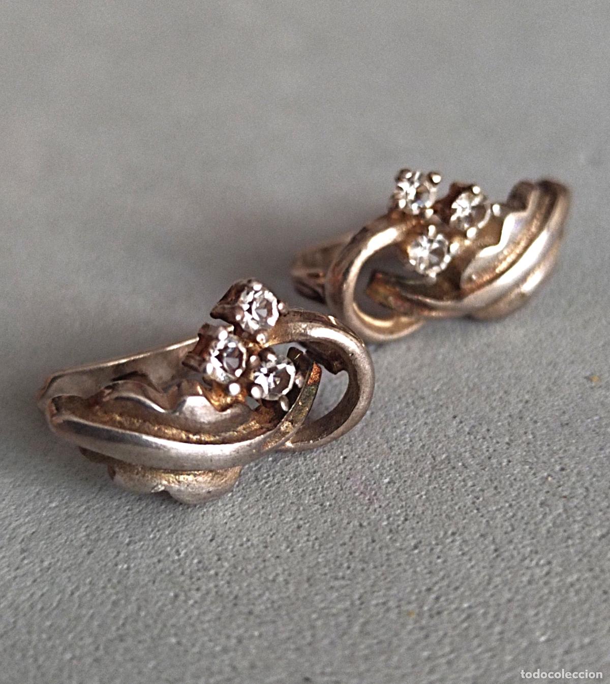 Joyeria: Pendientes de plata de ley con circonitas, cierre de pala catal&aacute;n. - Foto 5