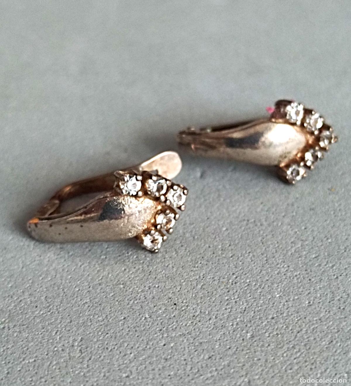 Joyeria: Pendientes plata de ley con circonitas, cierre de pala catal&aacute;n. - Foto 2