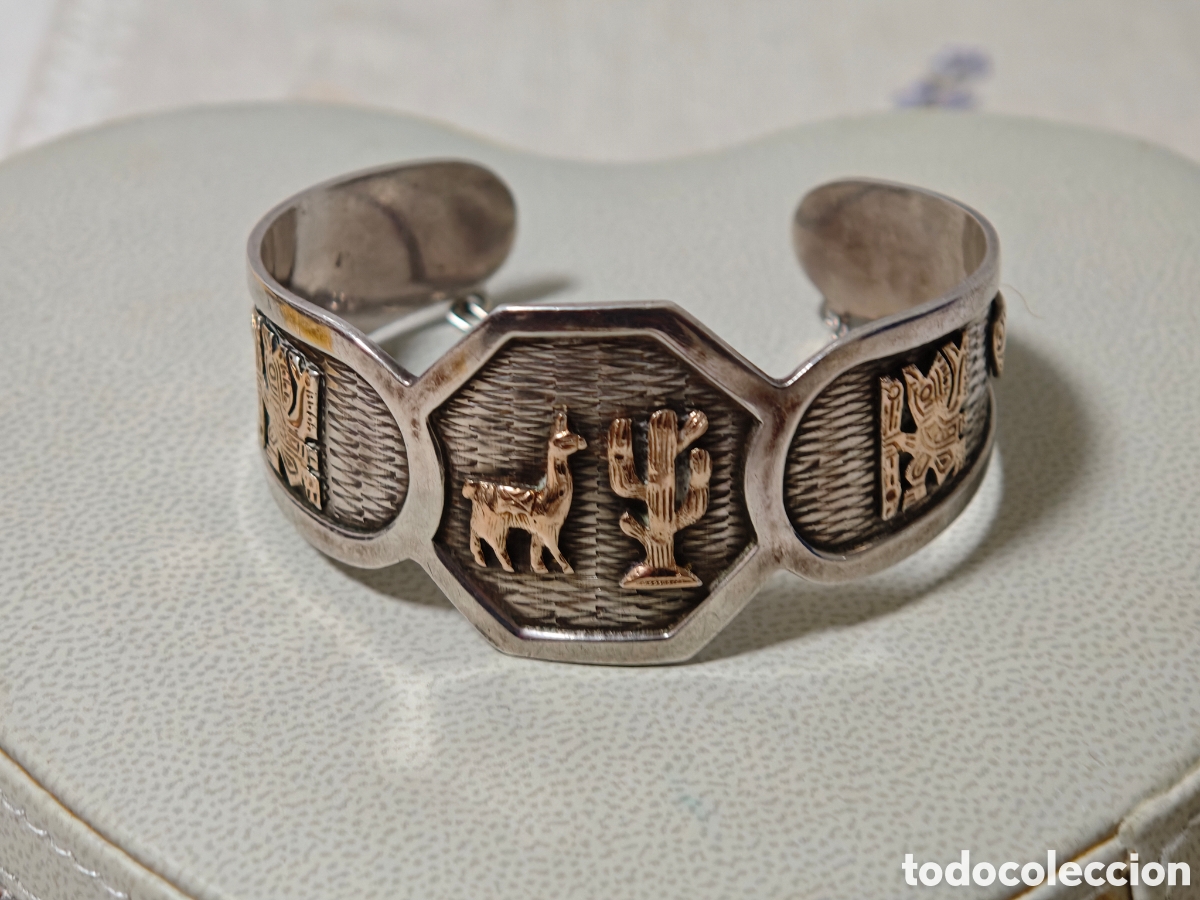 Joyeria: Brazalete de oro 18 kilates y plata de ley - Foto 3