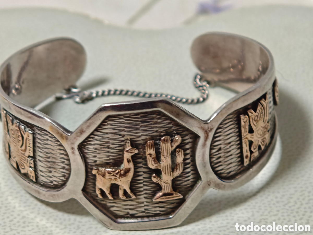 Joyeria: Brazalete de oro 18 kilates y plata de ley - Foto 4