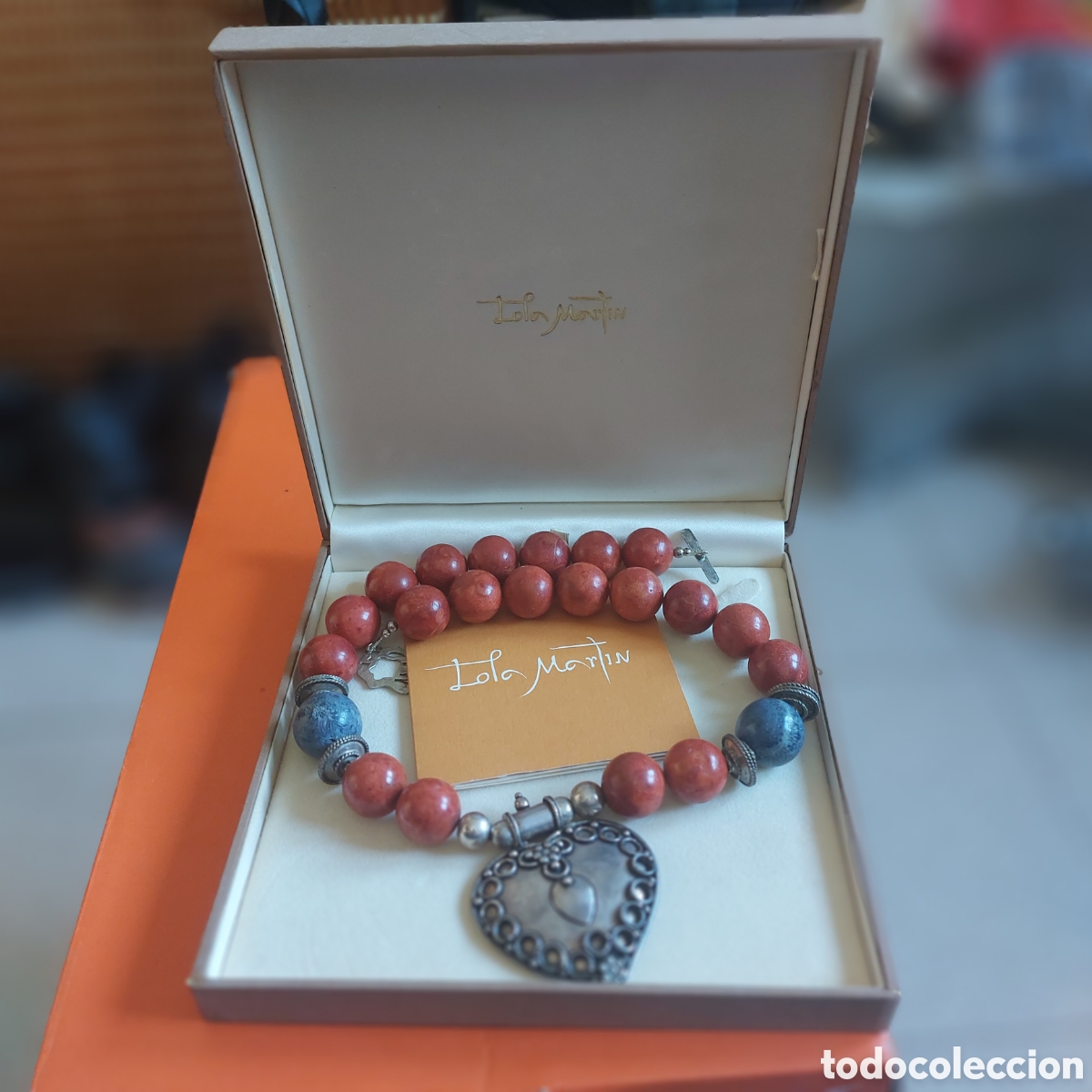 Joyeria: Collar de perlas y coraz&oacute;n de plata - Foto 1