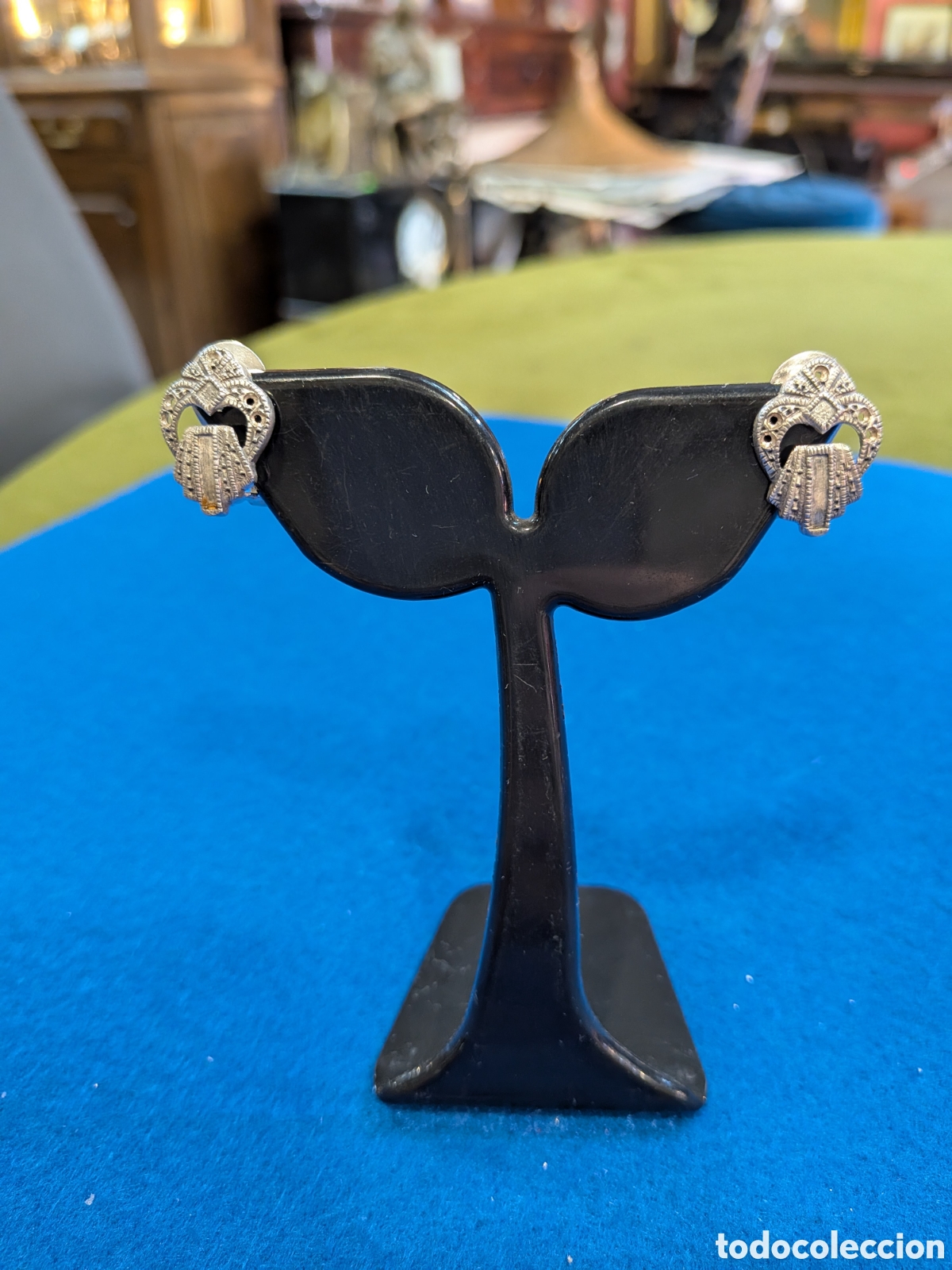Joyeria: Pendientes antiguos en plata Art-deco. REF-4832 - Foto 1