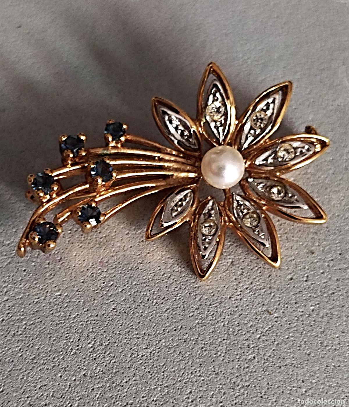 Joyeria: Broche dorado, de plata rodiada. - Foto 3