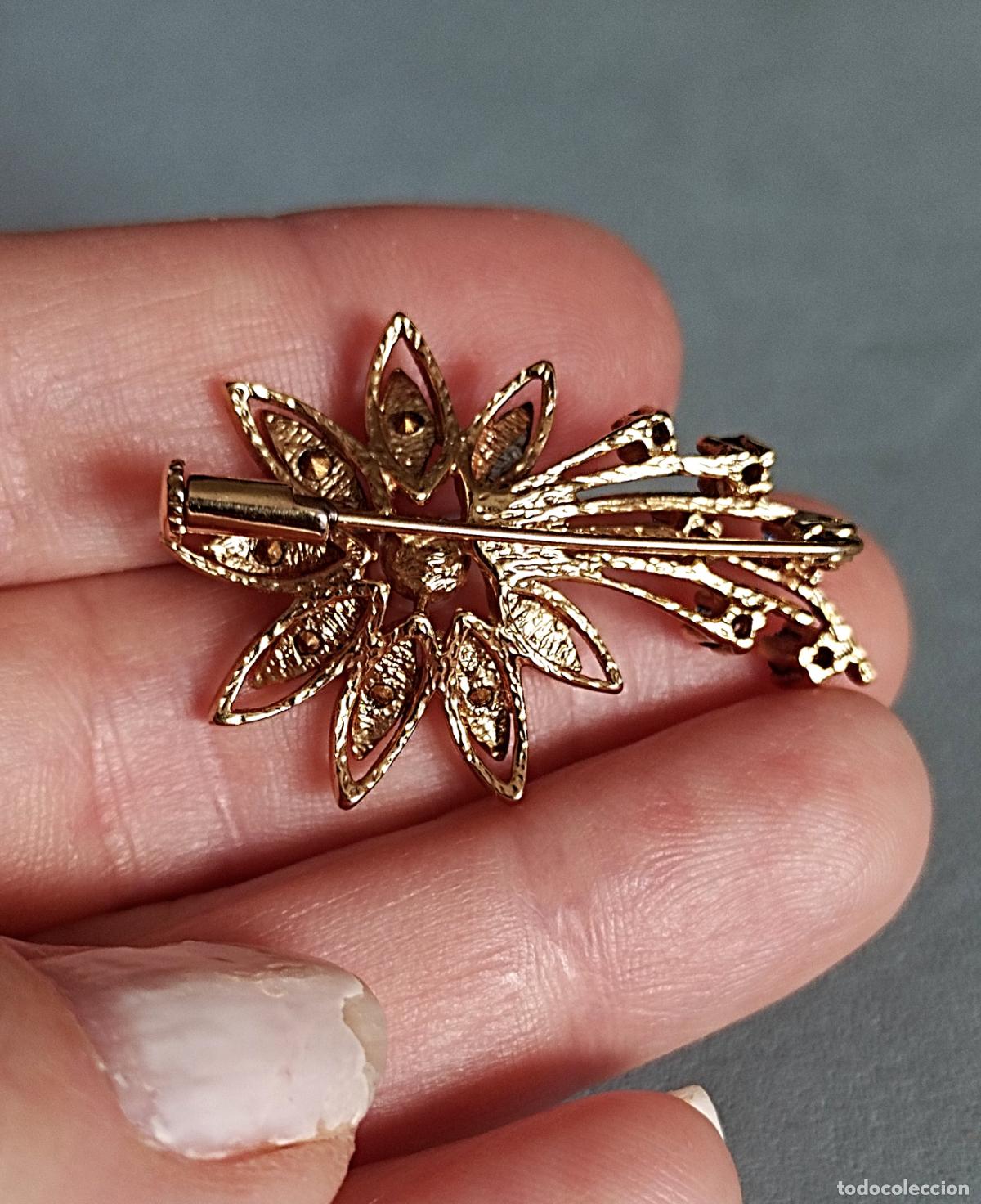 Joyeria: Broche dorado, de plata rodiada. - Foto 4
