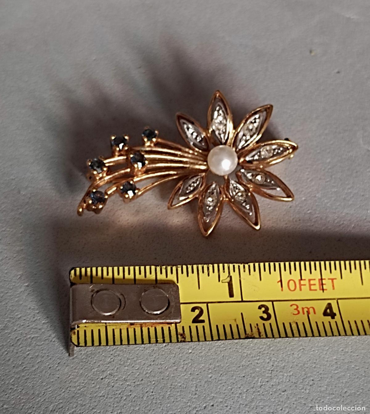Joyeria: Broche dorado, de plata rodiada. - Foto 5