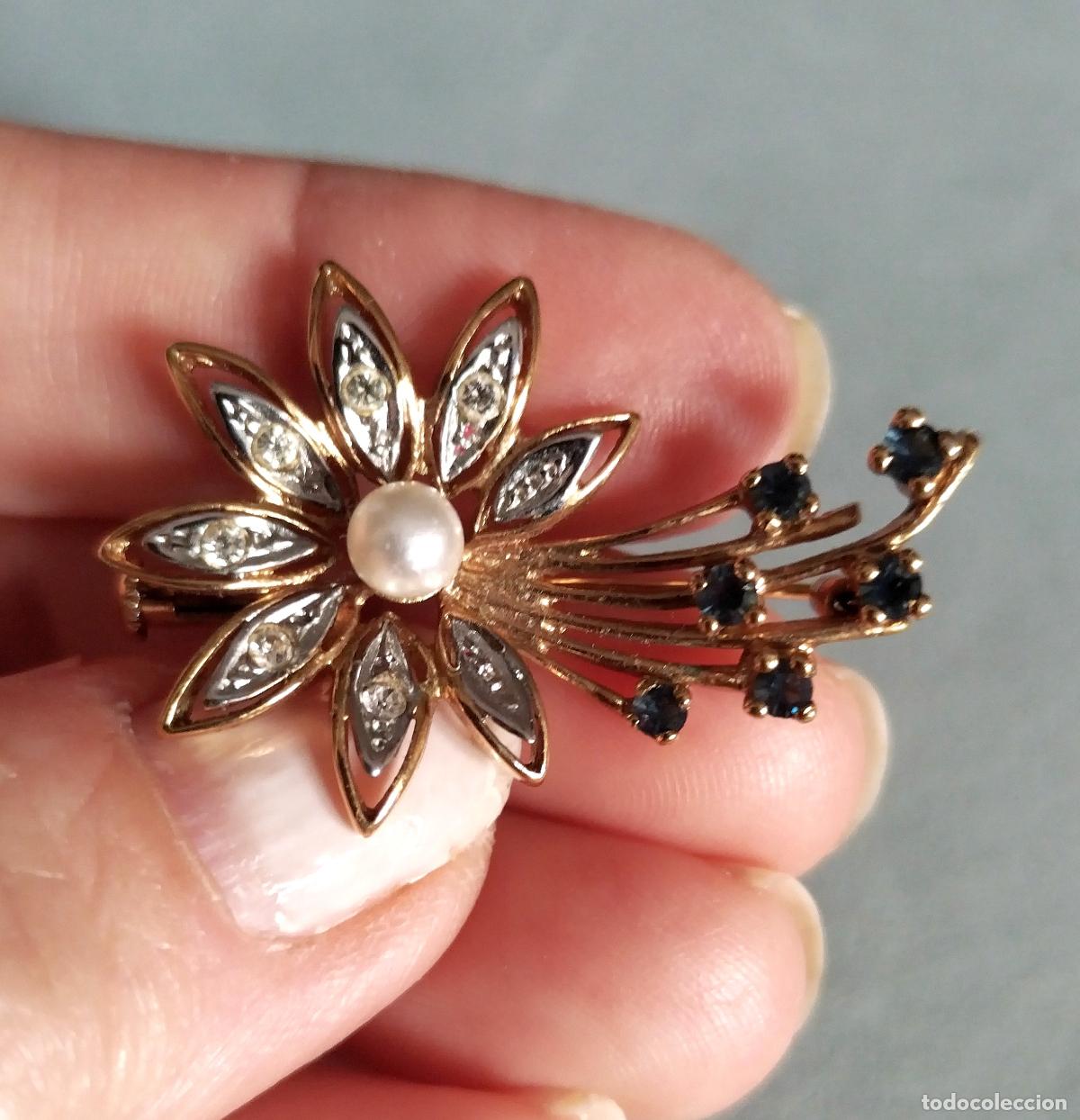 Joyeria: Broche dorado, de plata rodiada. - Foto 7