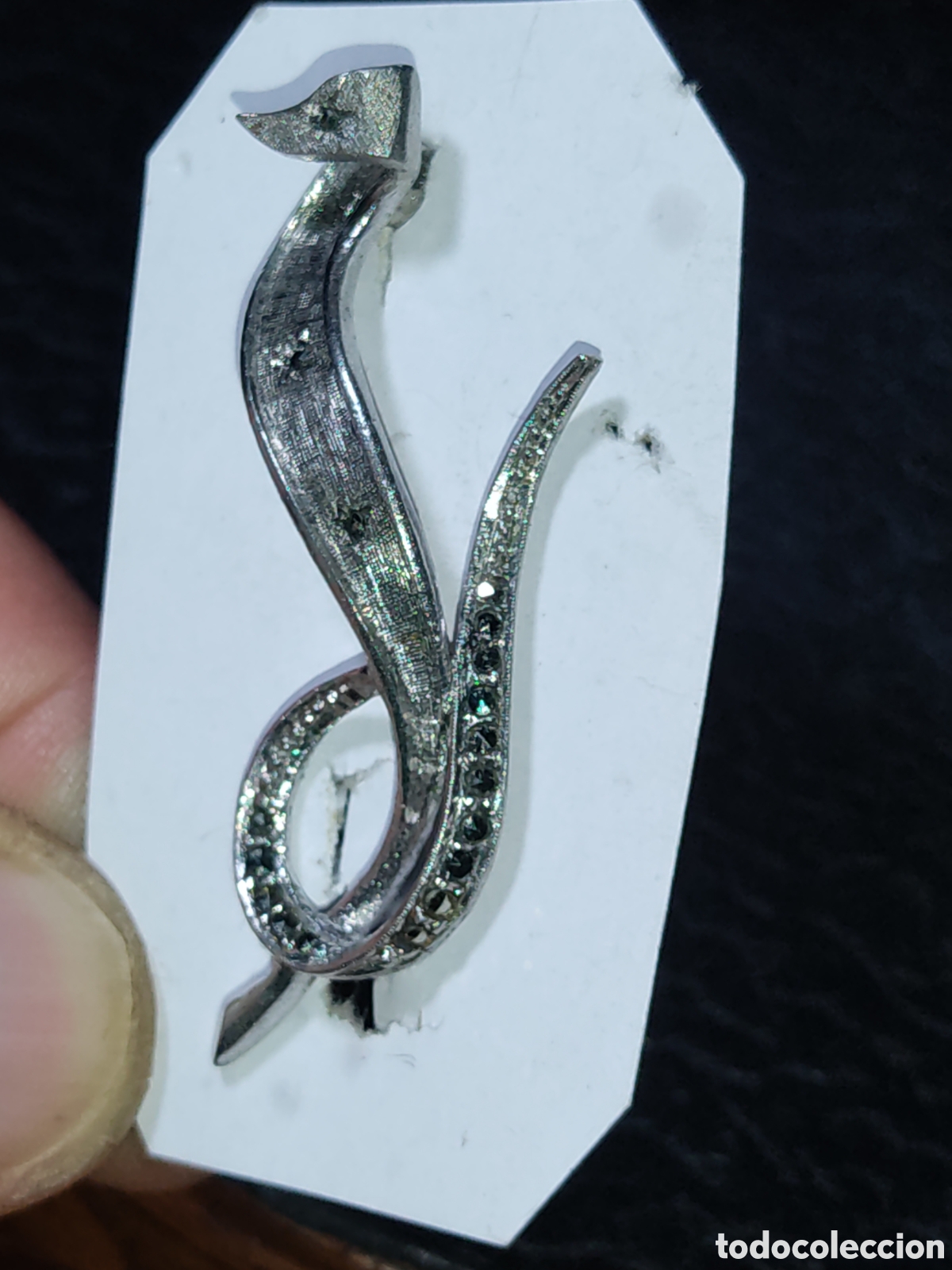 Joyeria: Broche hoja rodiada.Vintage - Foto 2
