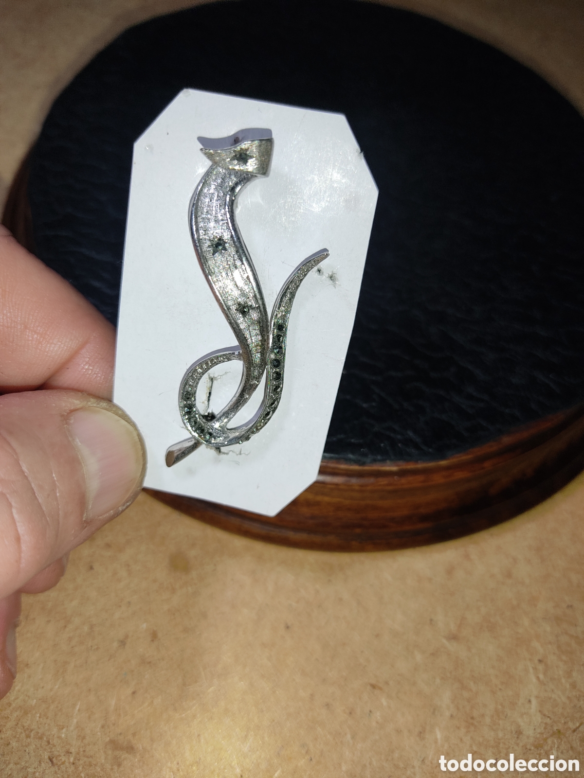 Joyeria: Broche hoja rodiada.Vintage - Foto 3
