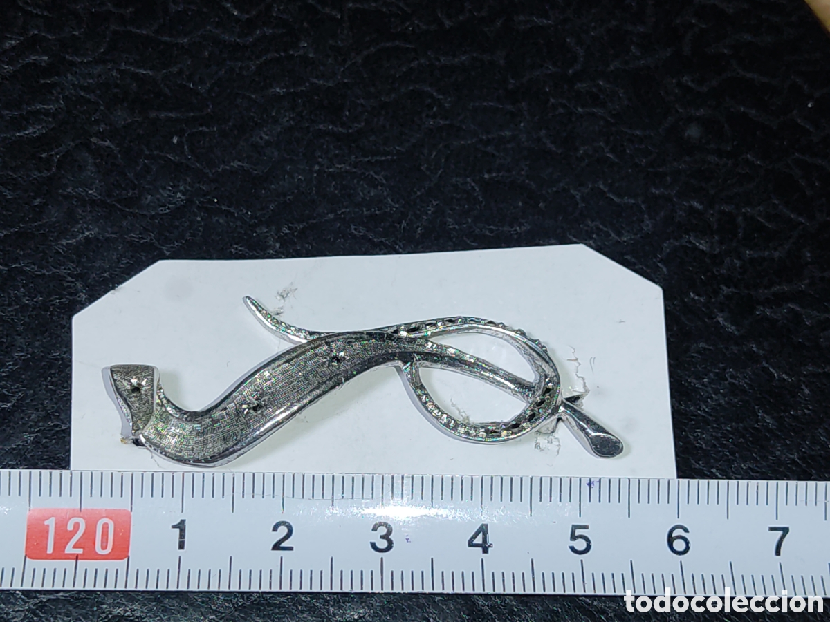 Joyeria: Broche hoja rodiada.Vintage - Foto 4