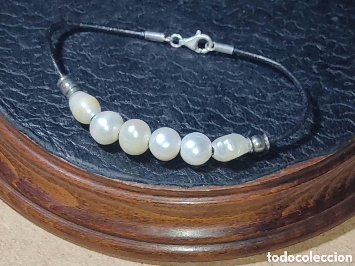 Joyeria: Pulsera de perlas barrocas con cierre de plata.Vintage - Foto 2