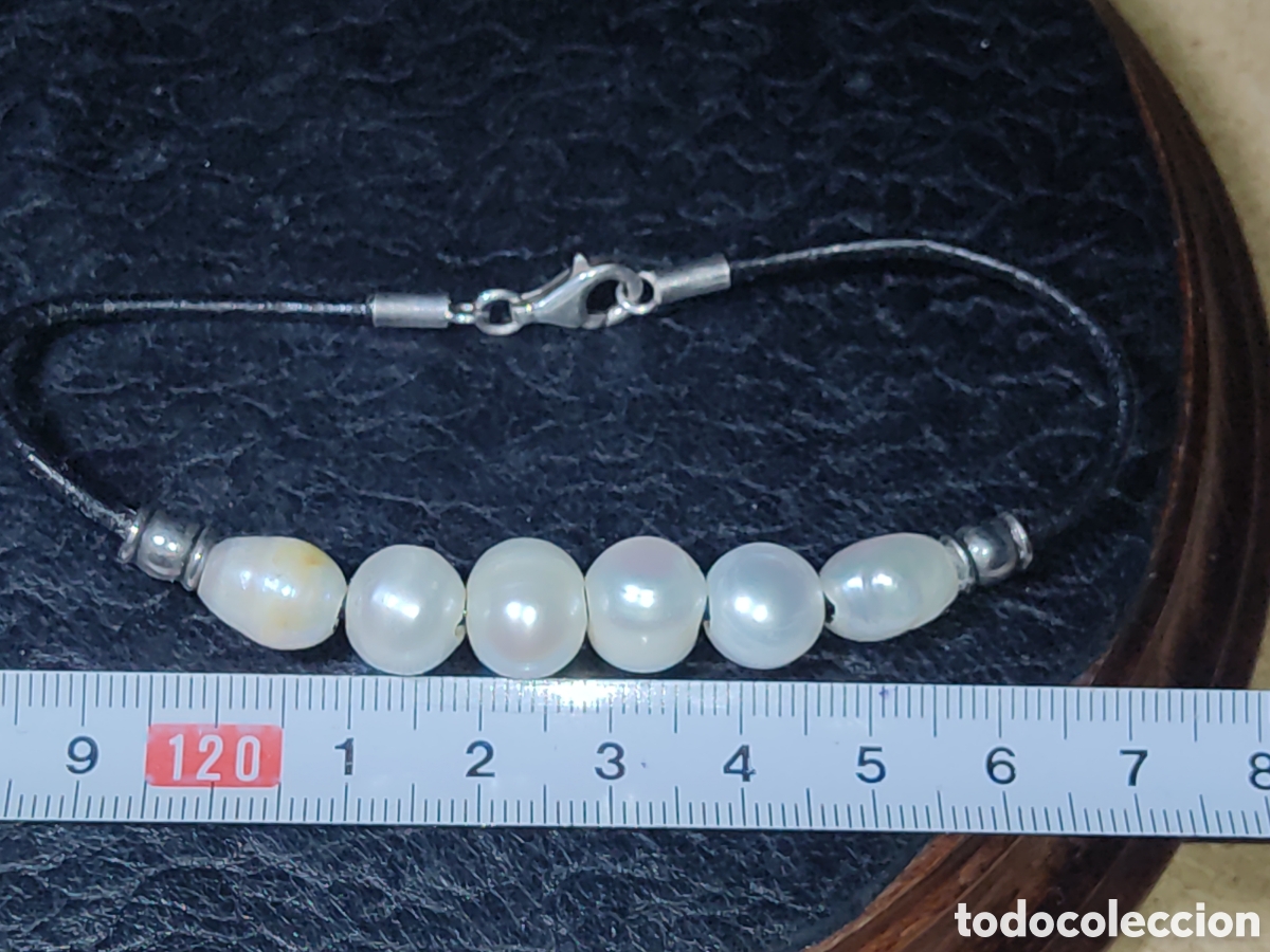 Joyeria: Pulsera de perlas barrocas con cierre de plata.Vintage - Foto 4