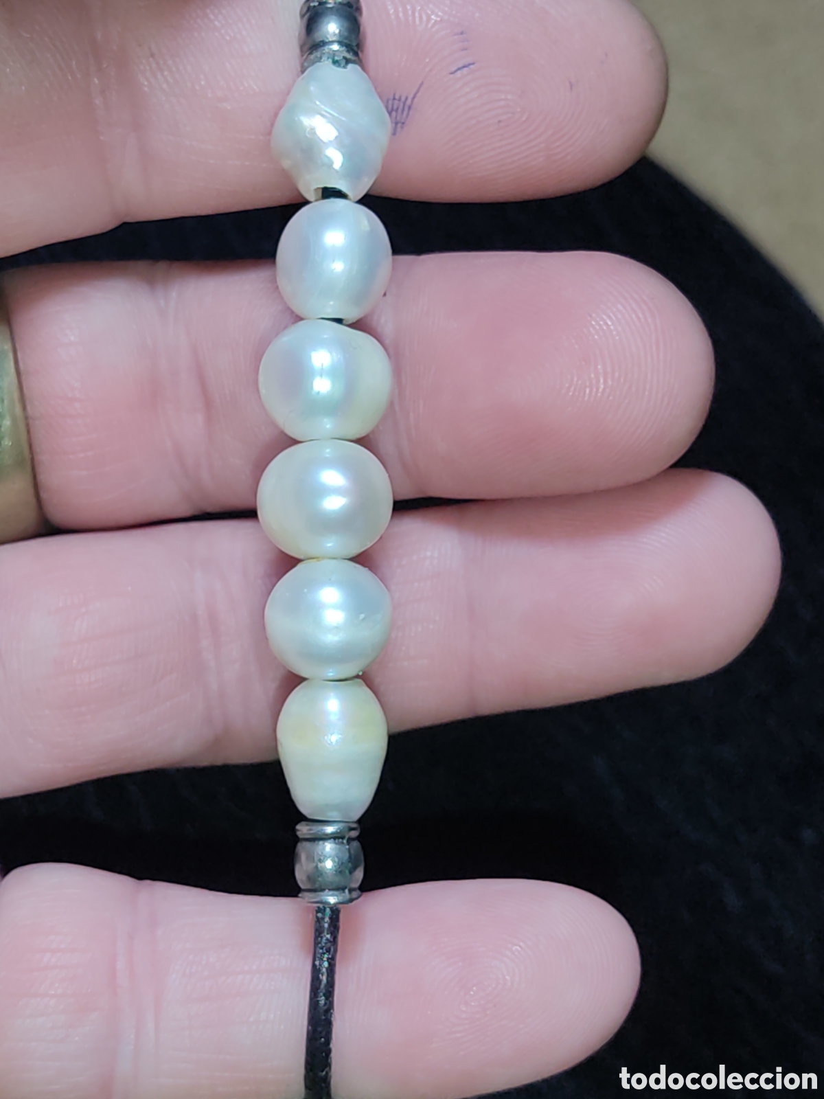 Joyeria: Pulsera de perlas barrocas con cierre de plata.Vintage - Foto 5