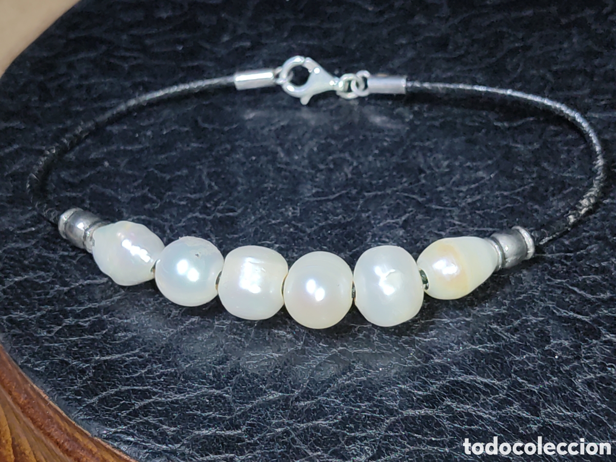 Joyeria: Pulsera de perlas barrocas con cierre de plata.Vintage - Foto 6