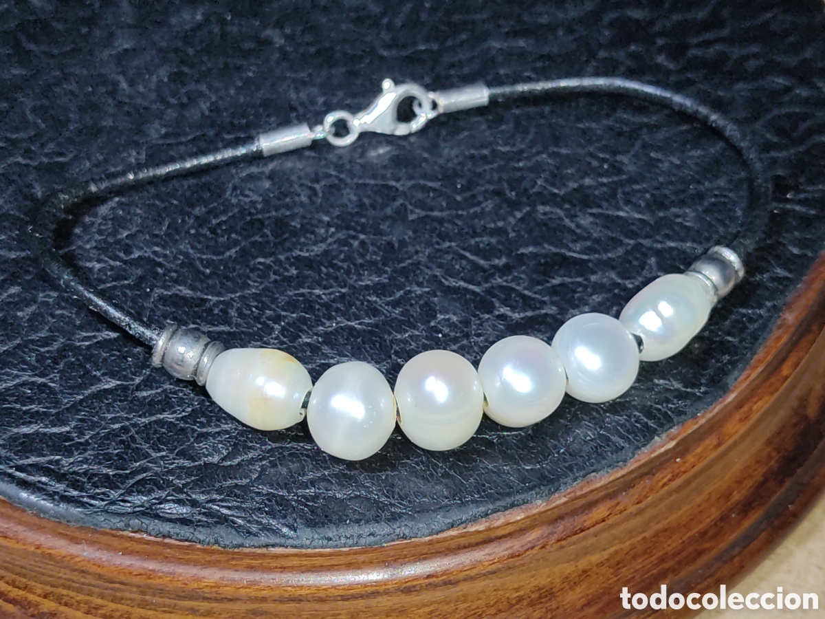 Joyeria: Pulsera de perlas barrocas con cierre de plata.Vintage - Foto 1