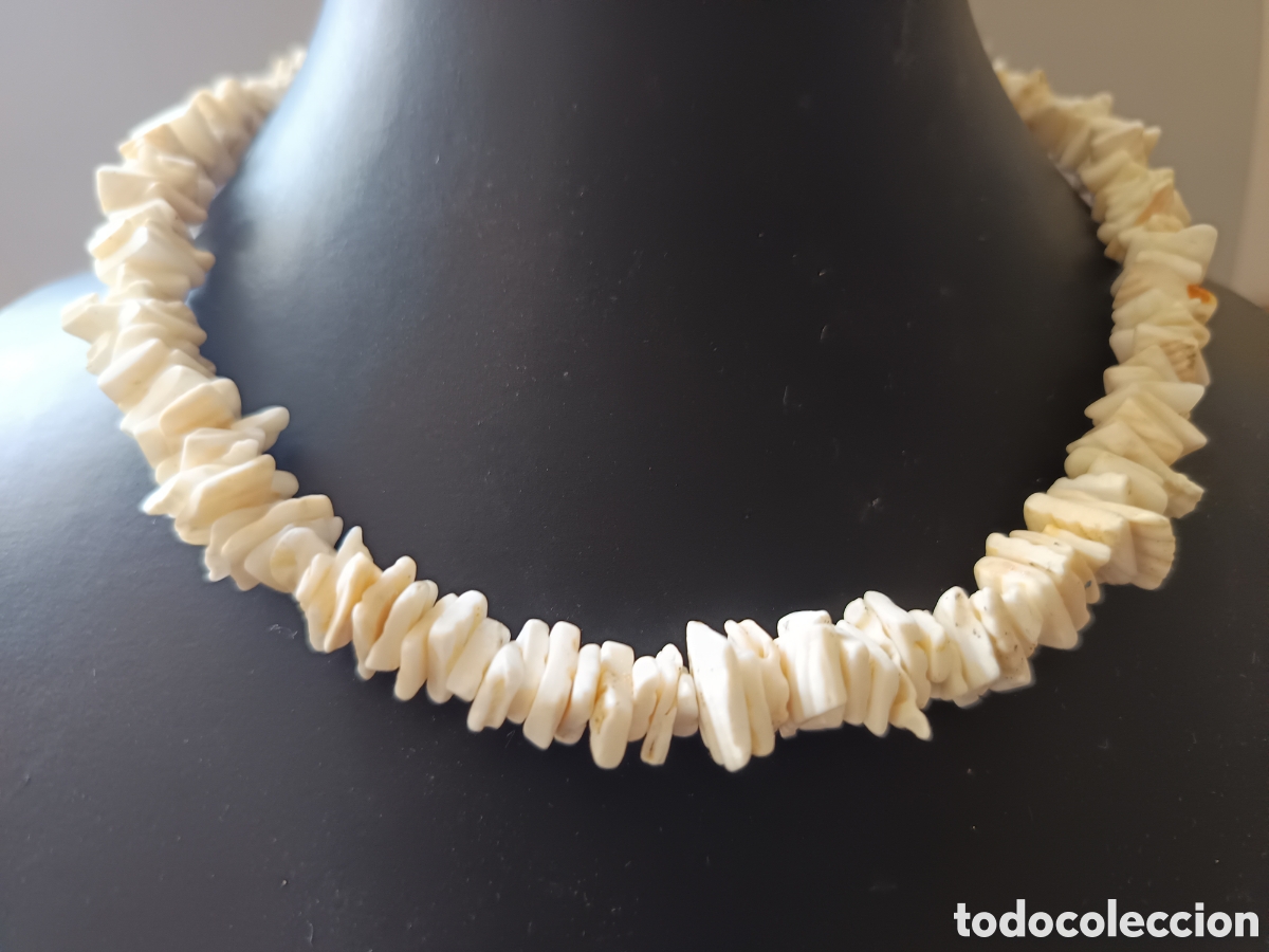 Joyeria: Collar de trocitos de conchas caracolas vintage - Foto 2