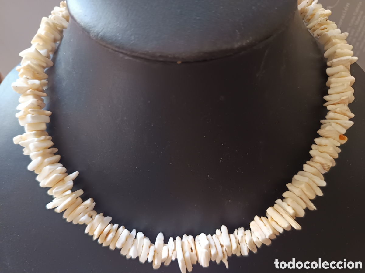 Joyeria: Collar de trocitos de conchas caracolas vintage - Foto 3