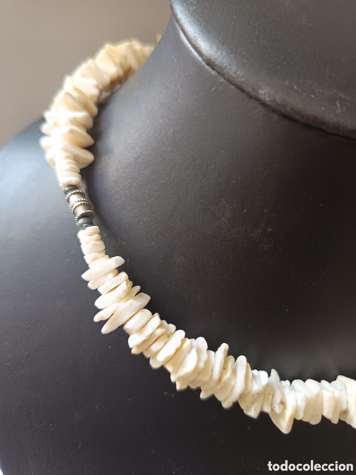 Joyeria: Collar de trocitos de conchas caracolas vintage - Foto 4